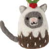 Kitty Cat Christmas Pudding | Felt Ornament - Freshie & Zero Studio Shop