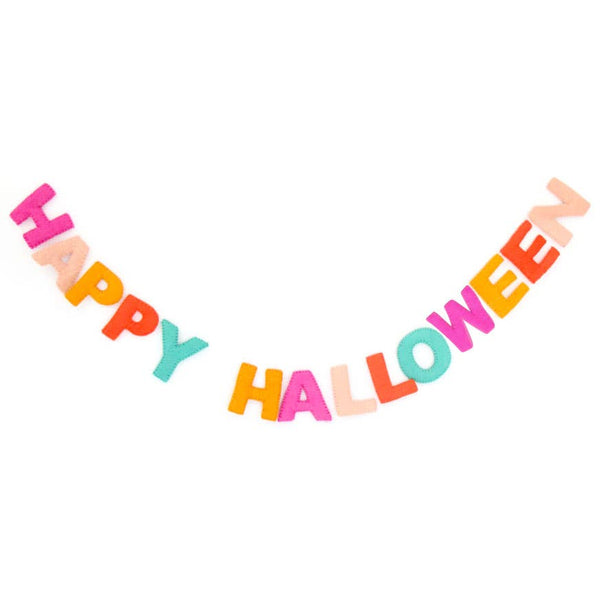 Happy Halloween felt garland - Freshie & Zero Studio Shop