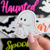Coffee Boo Ghost Vinyl Sticker - Freshie & Zero Studio Shop