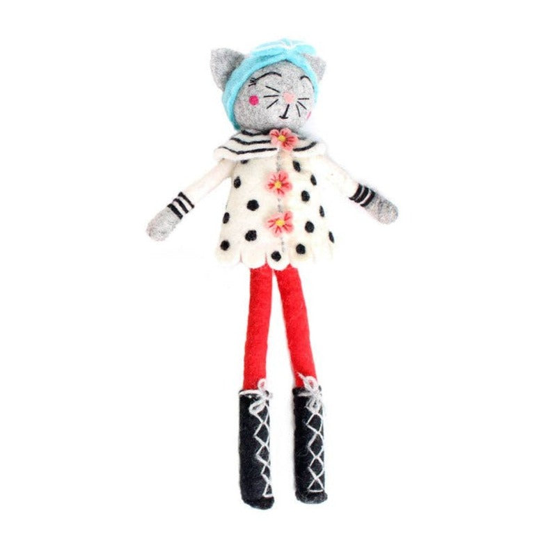 French Knot Animal Friend - Sophia the Cat - Freshie & Zero Studio Shop