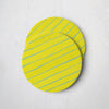 Coaster Set: Lemon Sorbet Stripes - Freshie & Zero Studio Shop