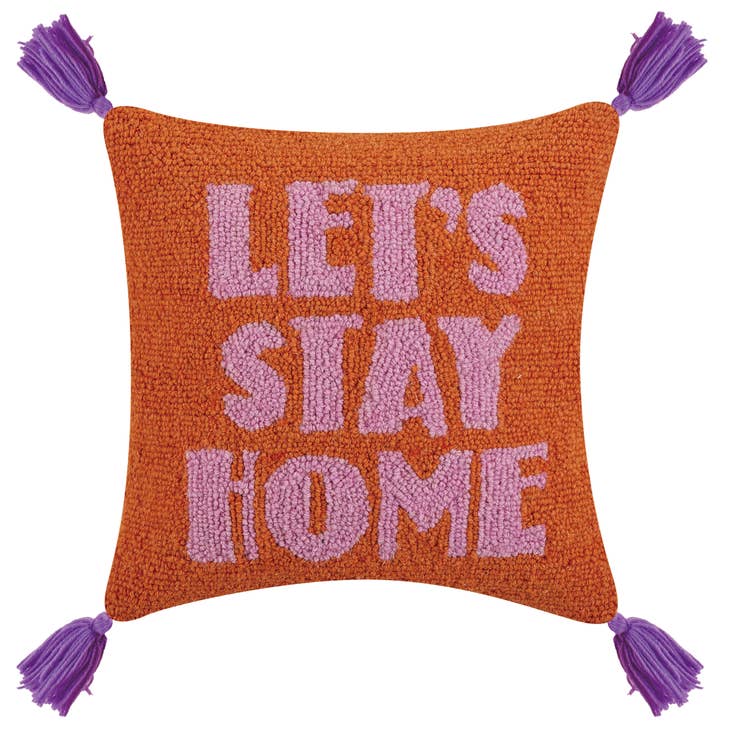 Let's Stay Home Hook Pillow - Freshie & Zero Studio Shop