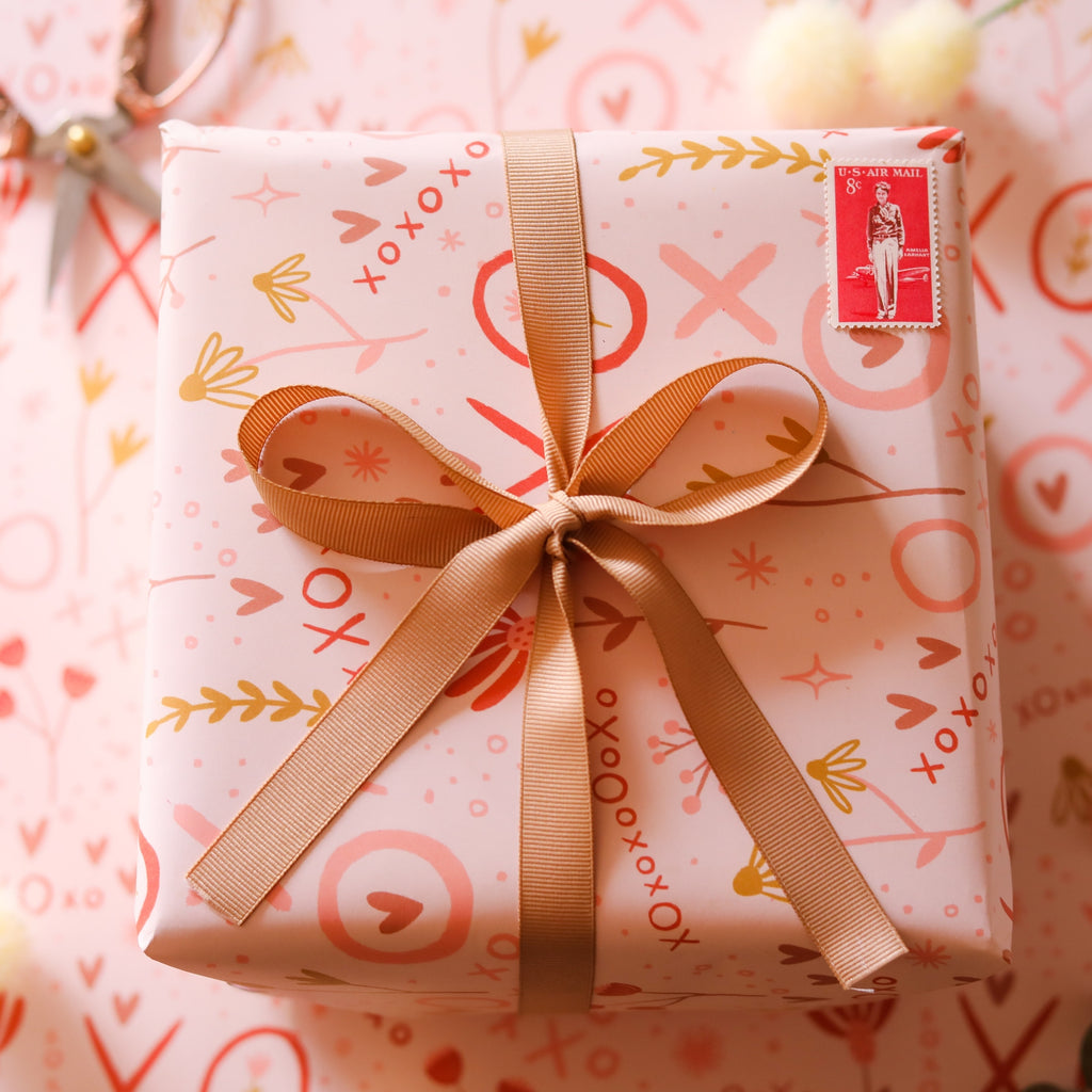 Valentines Day Wrapping Paper - 3 sheet roll - Freshie & Zero Studio Shop