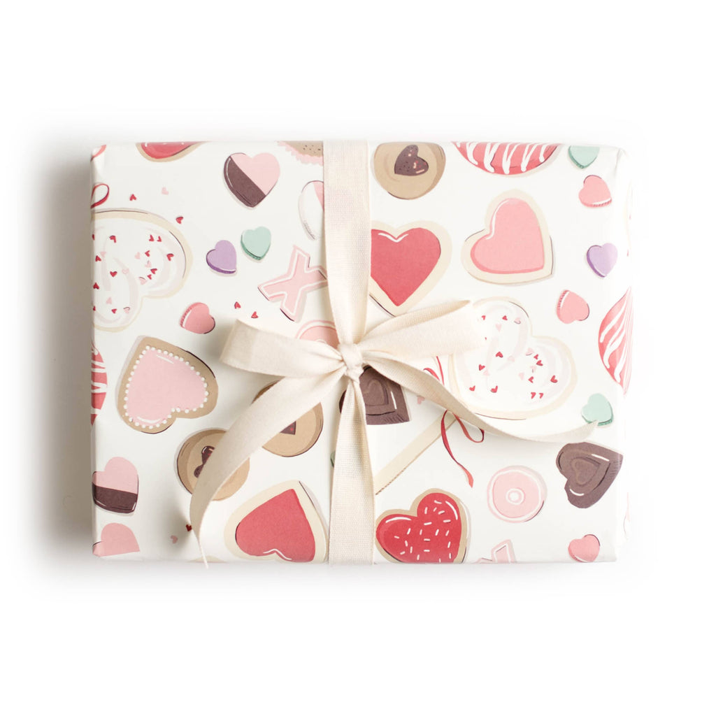 Valentine Cookie Wrapping Paper - 3 Sheet Roll - Freshie & Zero