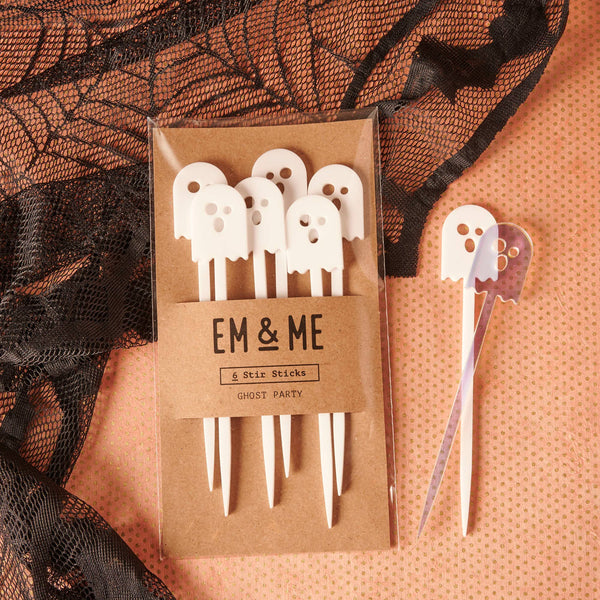 Halloween Stir Sticks: Ghost Party - Freshie & Zero Studio Shop