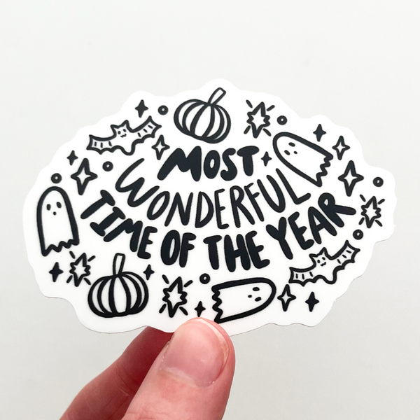 October: the Most Wonderful Time of The Year Sticker - Freshie & Zero Studio Shop