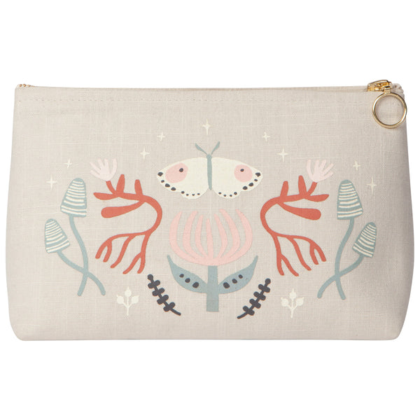 Cosmetic Bag Medium - Butterfly & Flora - Freshie & Zero