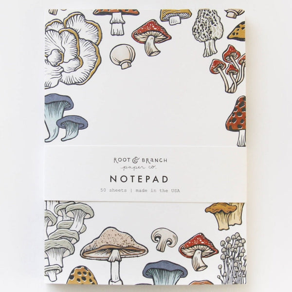 Root & Branch Notepad: Mushroom + Fungi - Freshie & Zero Studio Shop