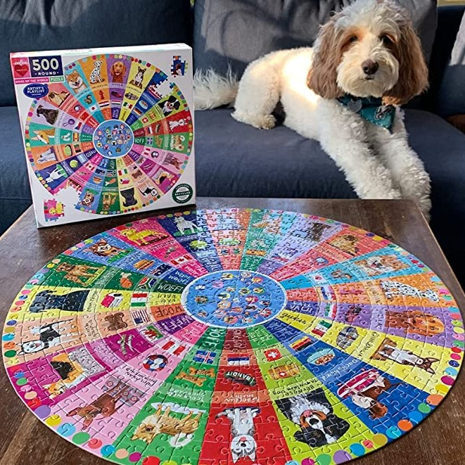 Dogs Of The World Round 500 piece Puzzle - Freshie & Zero Studio Shop