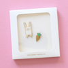 Easter Bunny + Carrot Enamel Pin Set - Freshie & Zero
