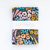 Cotton Dish Towels Set of 2: Black Floral - Freshie & Zero Studio Shop