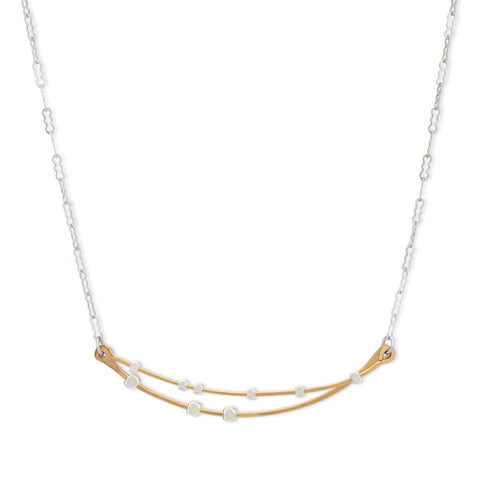Silver crescent necklace from Freshie & Zero featuring a sleek, minimalist moon pendant on a delicate chain.