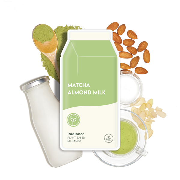Matcha Almond Milk Radiating Plant Based Milk Mask - Freshie & Zero Studio Shop