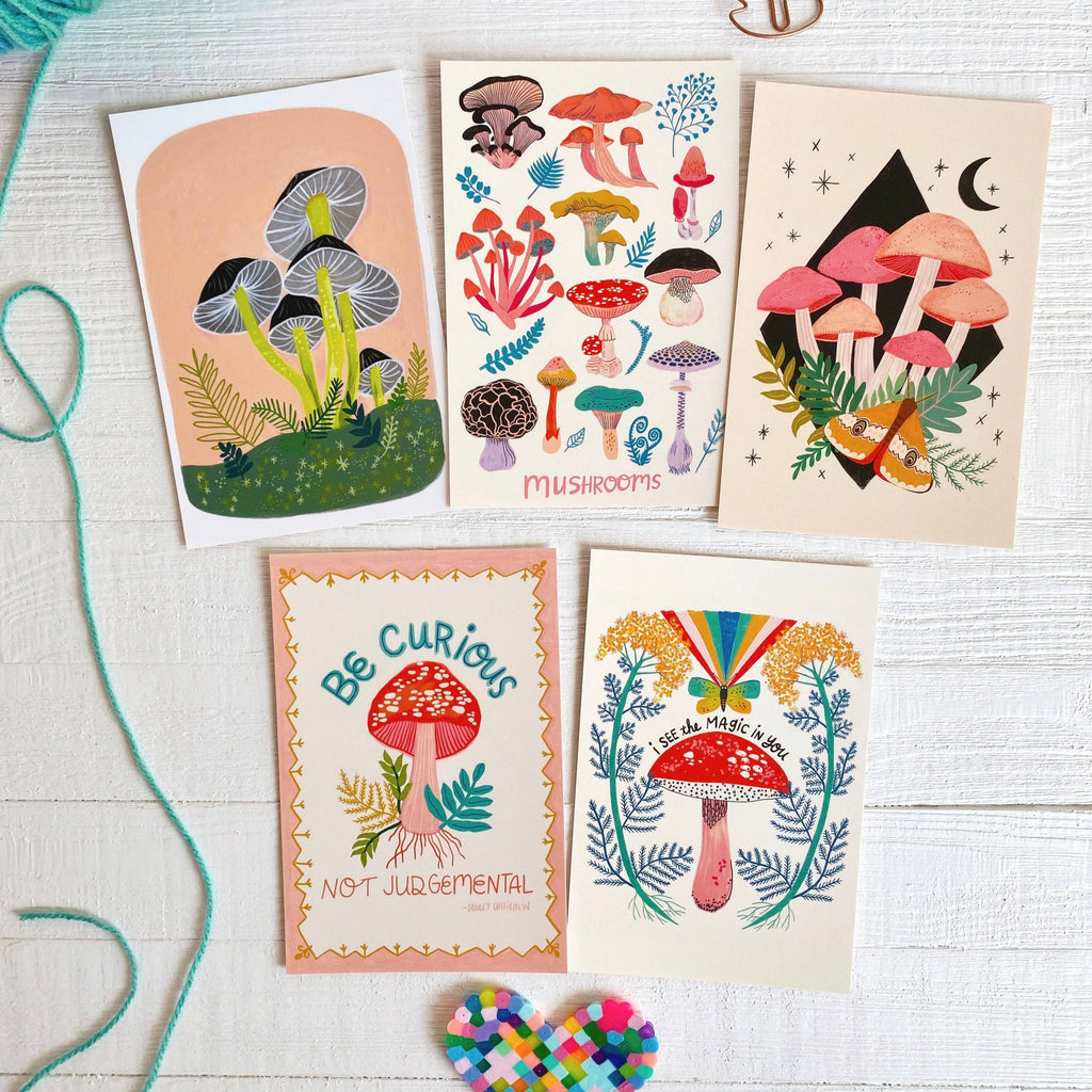 Mushroom Postcard Pack - 10 postcards | Freshie & Zero