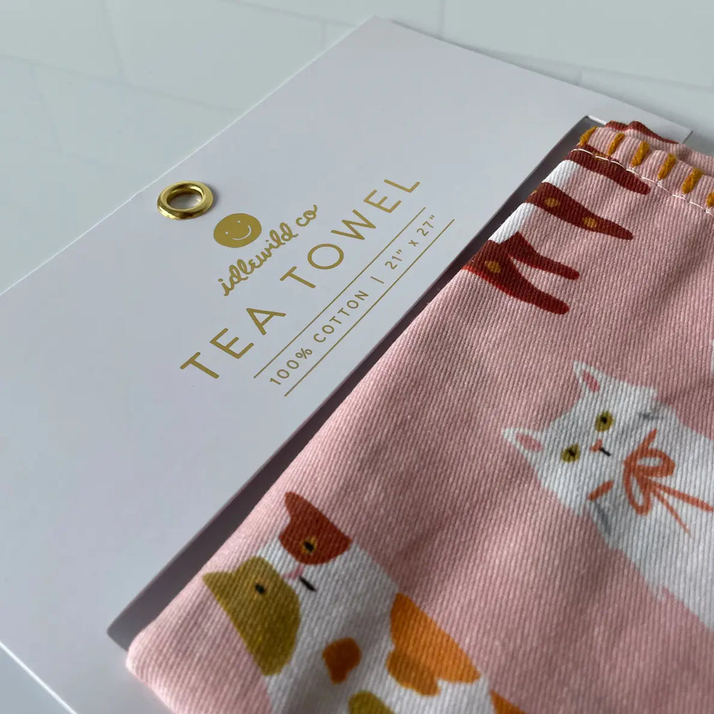 Tea Towel by Idlewild: Cats - Freshie & Zero Studio Shop