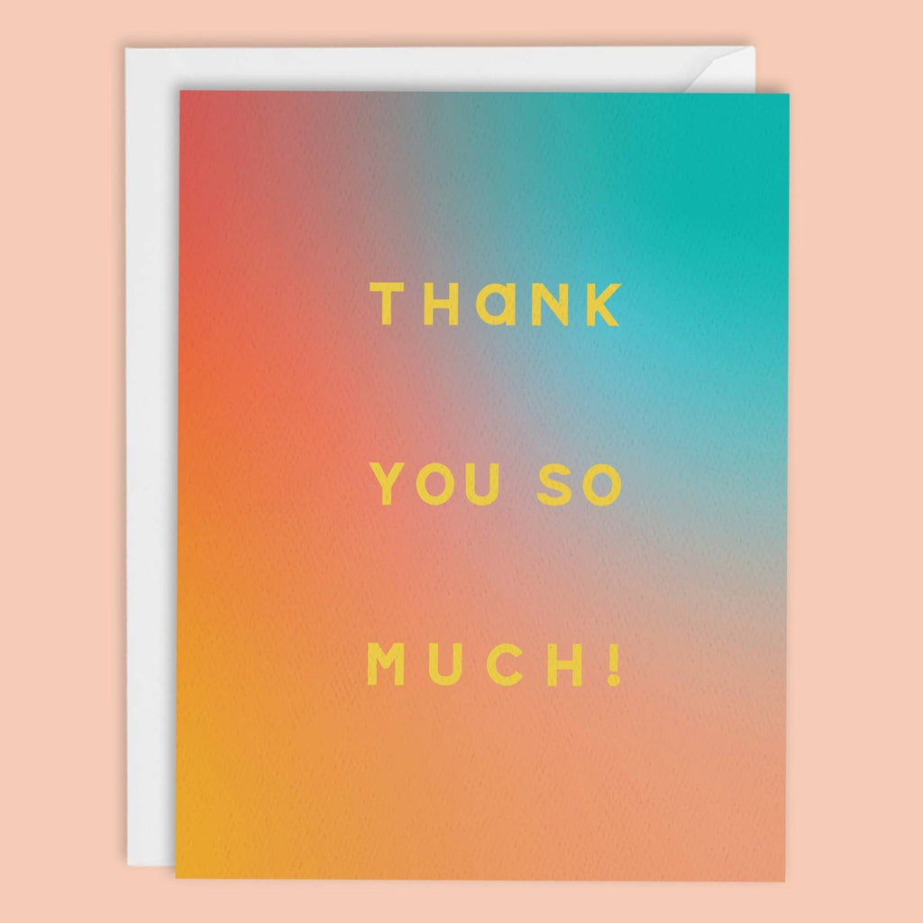 Thank You So Much - Sunset Ombre Card - Freshie & Zero Studio Shop