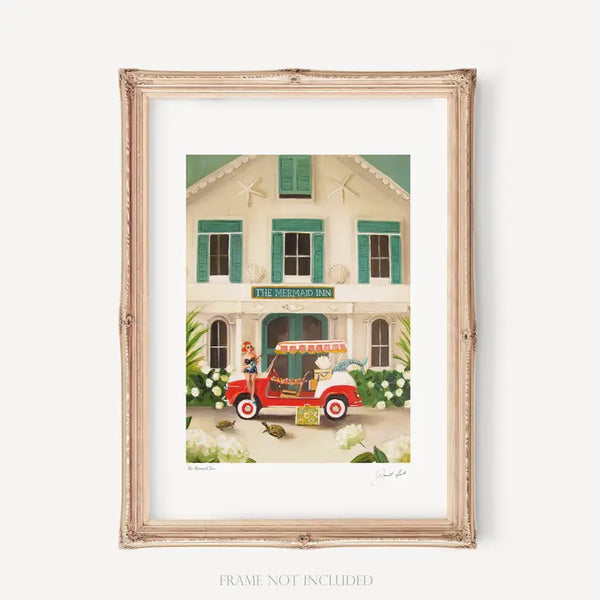 Janet Hill Art Print: The Mermaid Inn 10"x14" - Freshie & Zero Studio Shop