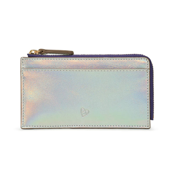 Kate Zip Card Holder Metallic Leather - Freshie & Zero Studio Shop