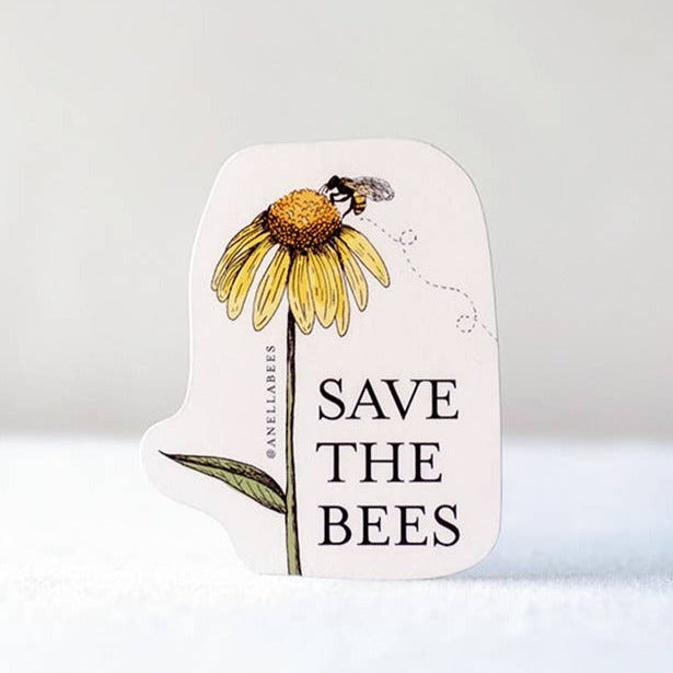 Save the Bees Sticker - Freshie & Zero Studio Shop
