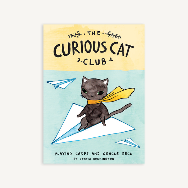 curious cat club playing cards and oracle deck by stasia burrington