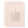 Make A Wish Flower Cake - Letterpress Card - Freshie & Zero Studio Shop