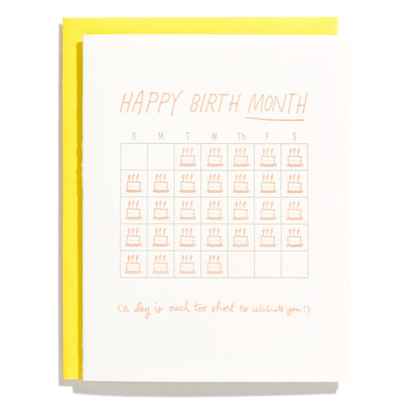 Birthday Greeting Card: Happy Birth Month - Freshie & Zero Studio Shop