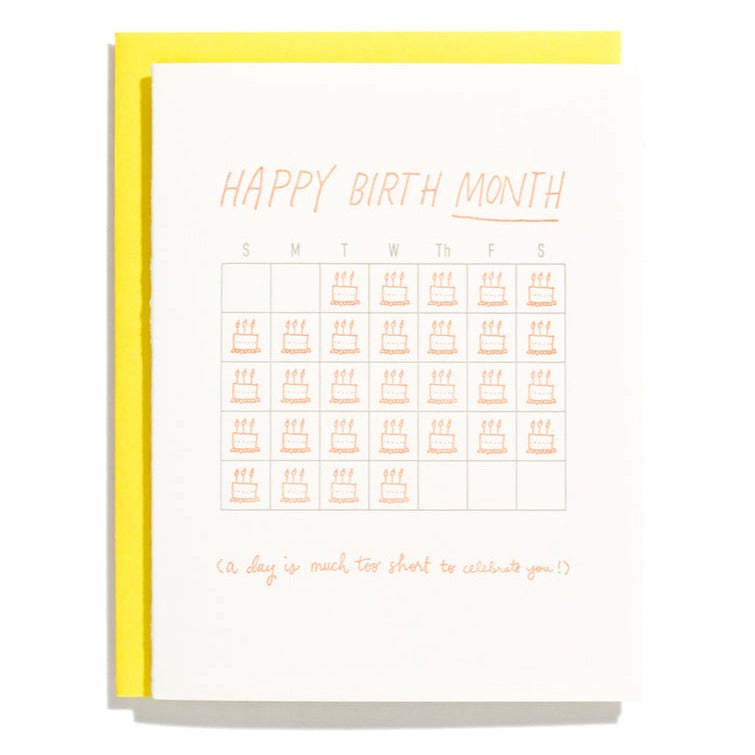 Birthday Greeting Card: Happy Birth Month - Freshie & Zero Studio Shop