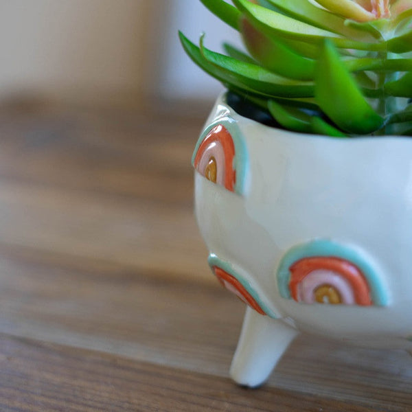 Ceramic Rainbow Planter - Freshie & Zero Studio Shop