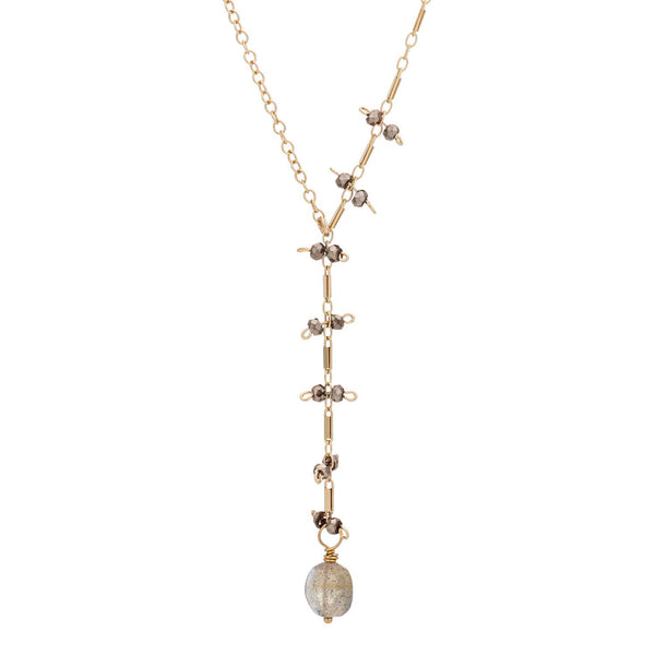 Lily Necklace - Gold & Labradorite - Freshie & Zero