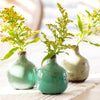 Glazed Stoneware Bud Vases, Blue-Green, 3 Assorted Colors - Freshie & Zero Studio Shop