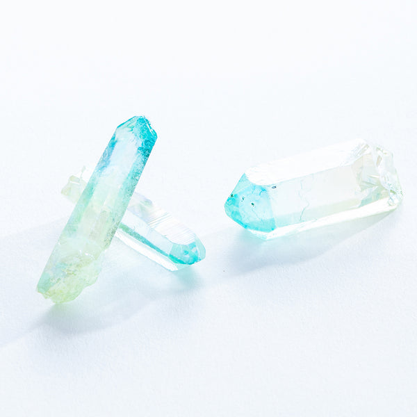 Colorful Quartz Crystal Points - Freshie & Zero