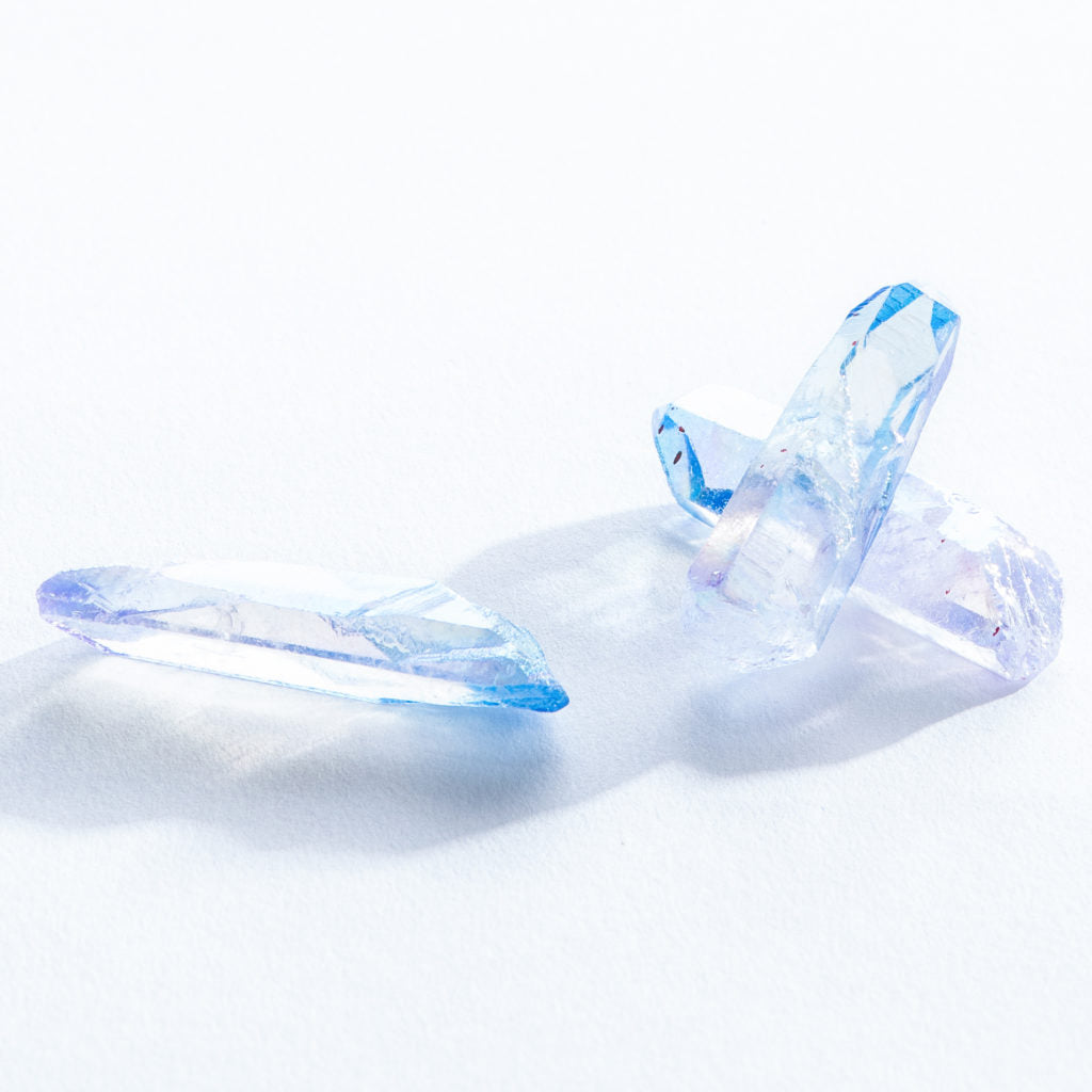 Colorful Quartz Crystal Points - Freshie & Zero
