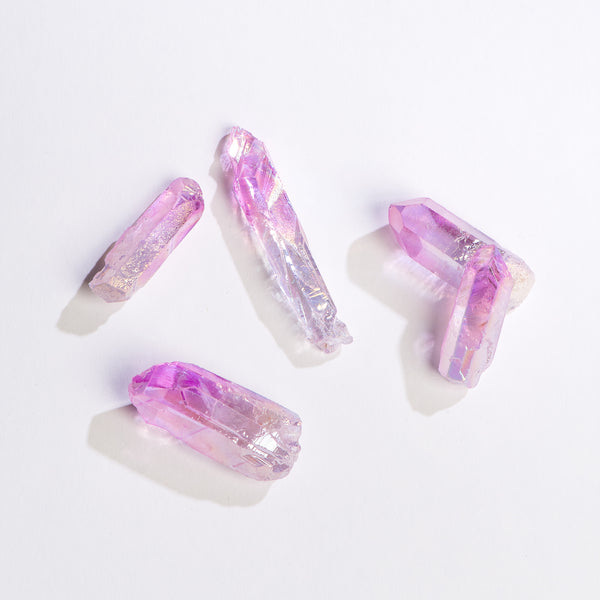 Colorful Quartz Crystal Points - Freshie & Zero