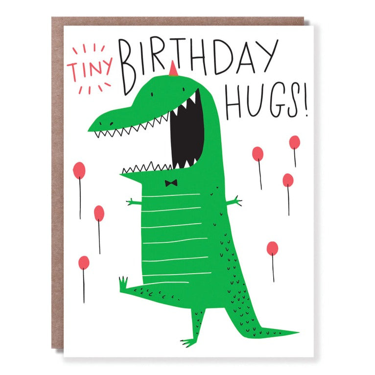 Tiny Birthday Hugs Card - Freshie & Zero Studio Shop