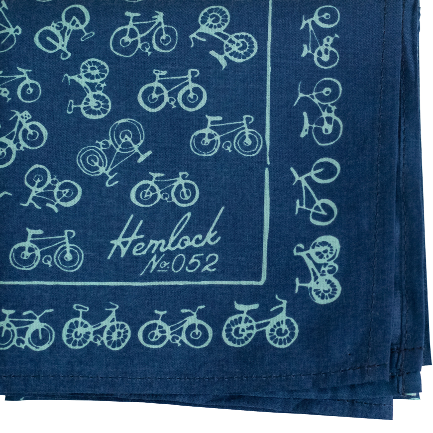 Hemlock Bandana: Blue Bikes - Freshie & Zero Studio Shop