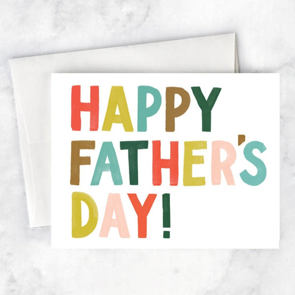 Colorful Letters Father's Day Card - Freshie & Zero Studio Shop