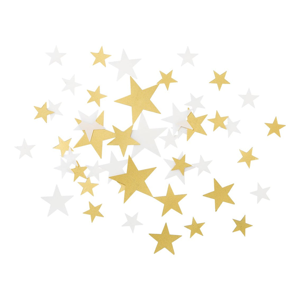 Star Confetti White and Gold - Freshie & Zero Studio Shop