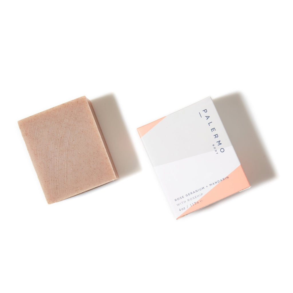 Palermo Body Soap: Rose Geranium + Mandarin - Freshie & Zero Studio Shop