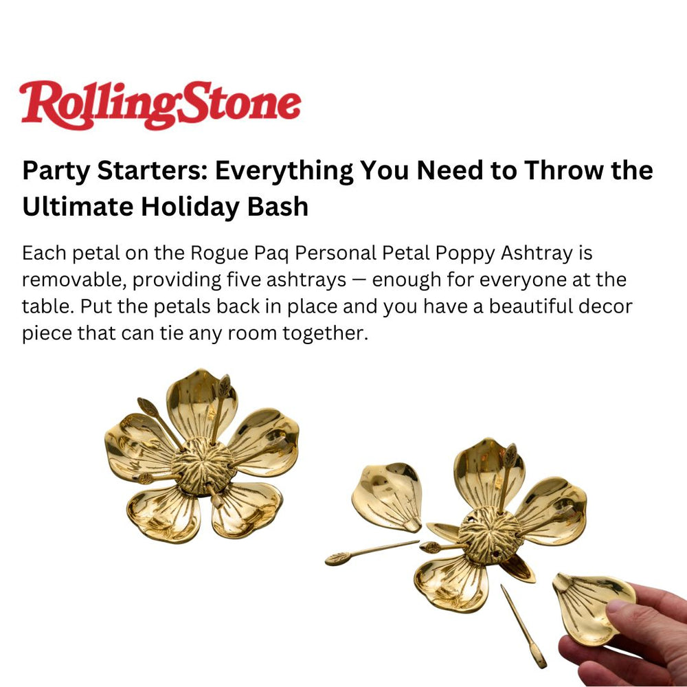 Personal Petal Brass Party Ashtray - Freshie & Zero Studio Shop