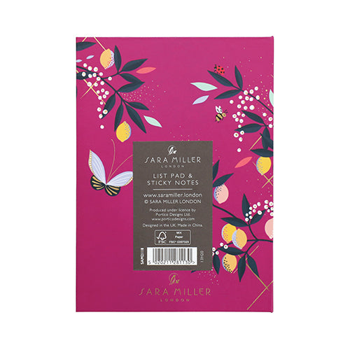 Sara Miller: Butterfly Orchard Sticky Notes & List Pad - Freshie & Zero Studio Shop