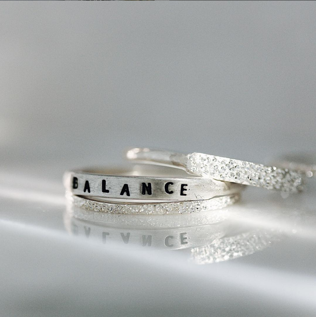Diamond Dusted Stacking Ring: Narrow Band - Freshie & Zero