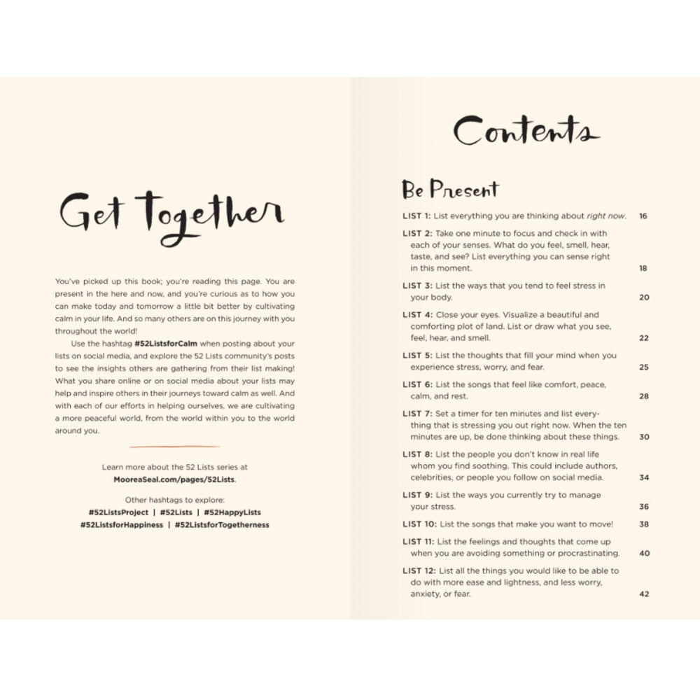 52 Lists for Calm Journal by Moorea Seal - Freshie & Zero