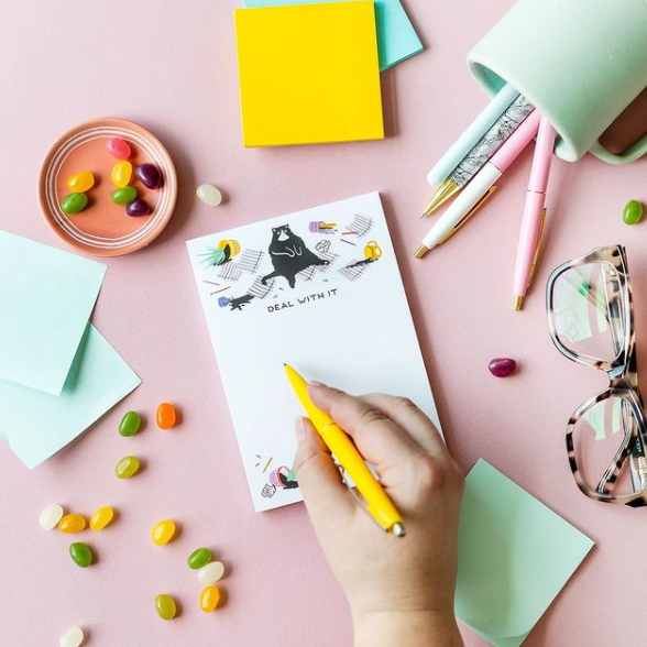 Deal With It Cat Notepad - Freshie & Zero