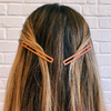 Set of 2 Metal Barrettes: Royal Blue + Orange - Freshie & Zero Studio Shop