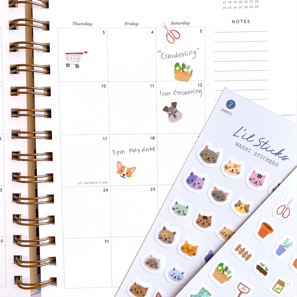 Washi Stickers: Gardening - Freshie & Zero Studio Shop