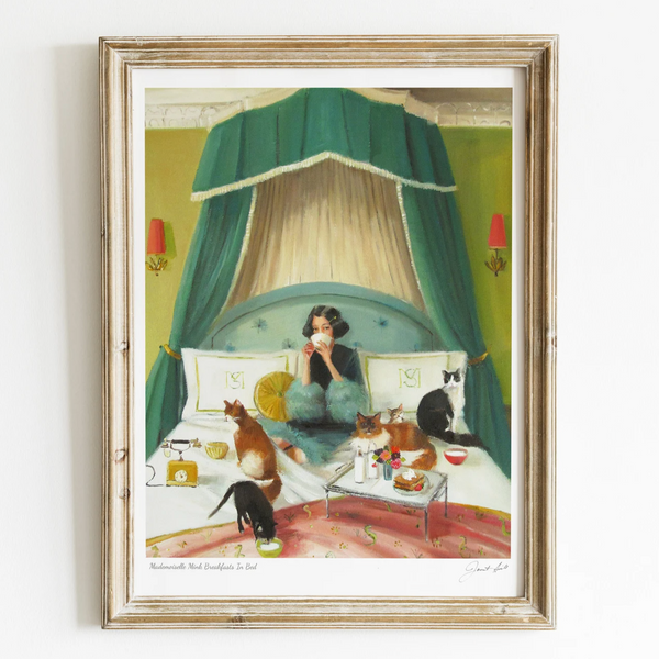 Janet Hill Art Print: Breakfast In Bed 8.5"x11" - Freshie & Zero Studio Shop
