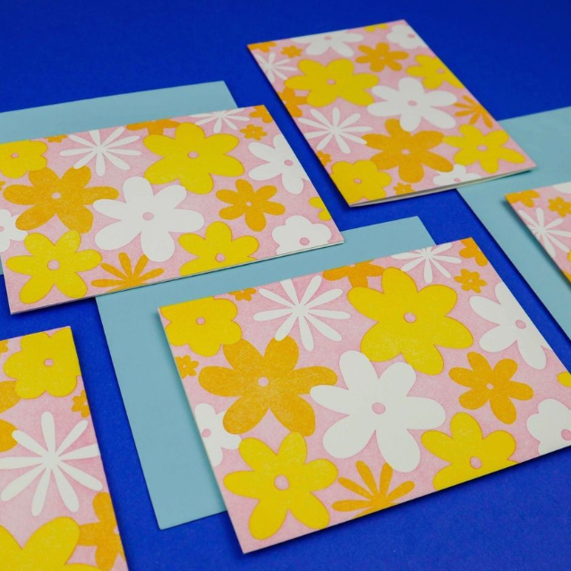 Boxed Note Cards by Shorthand Press: Groovy Floral - Freshie & Zero Studio Shop