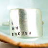 Embrace Your Story - Hand Stamped Message Sterling Silver Ring - Freshie & Zero Studio Shop