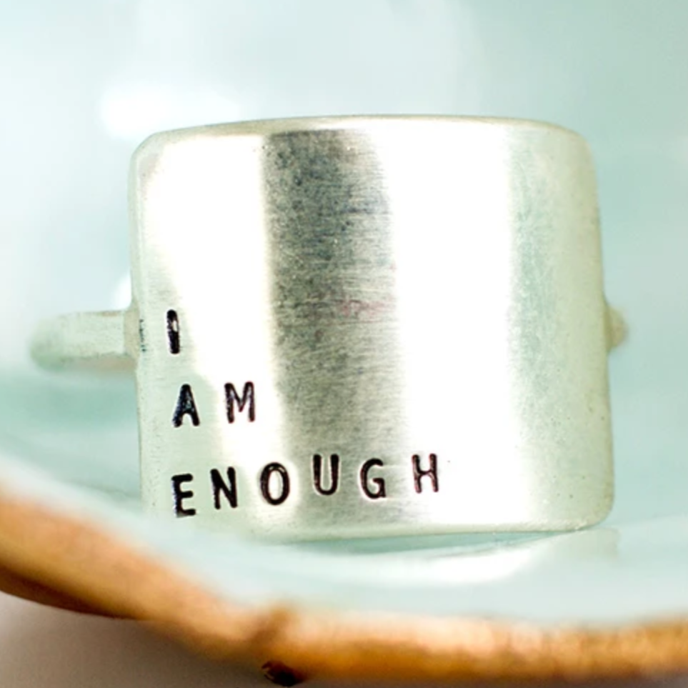 Embrace Your Story - Hand Stamped Message Sterling Silver Ring - Freshie & Zero Studio Shop