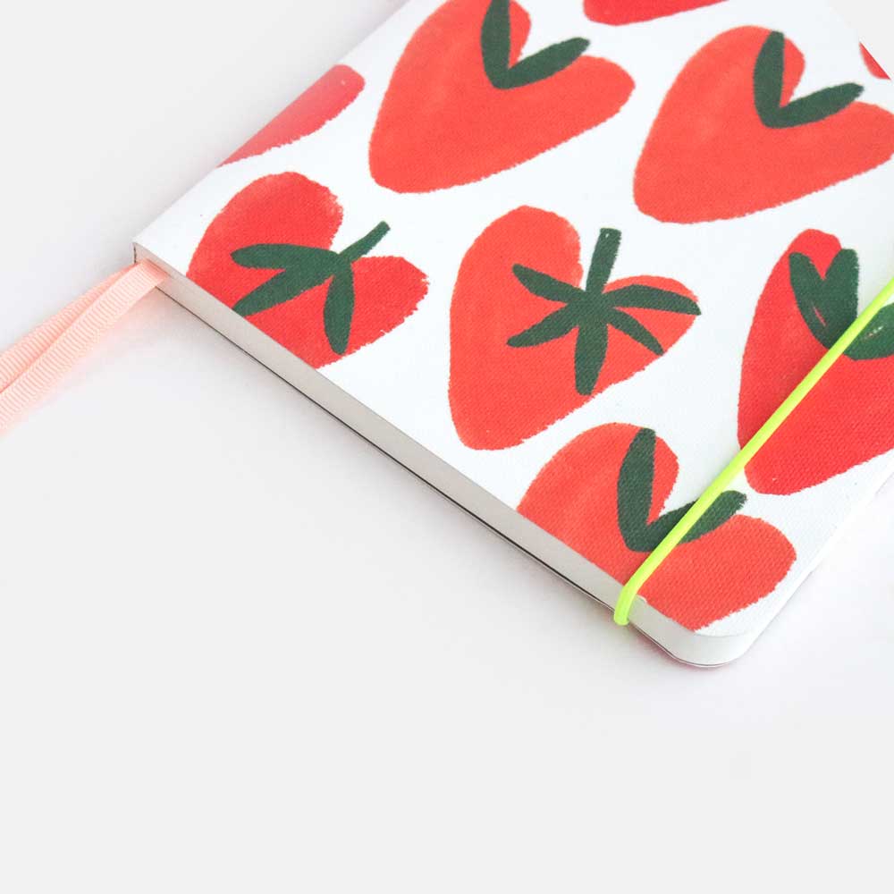 Softback Notebook: Strawberry Heart - Freshie & Zero Studio Shop